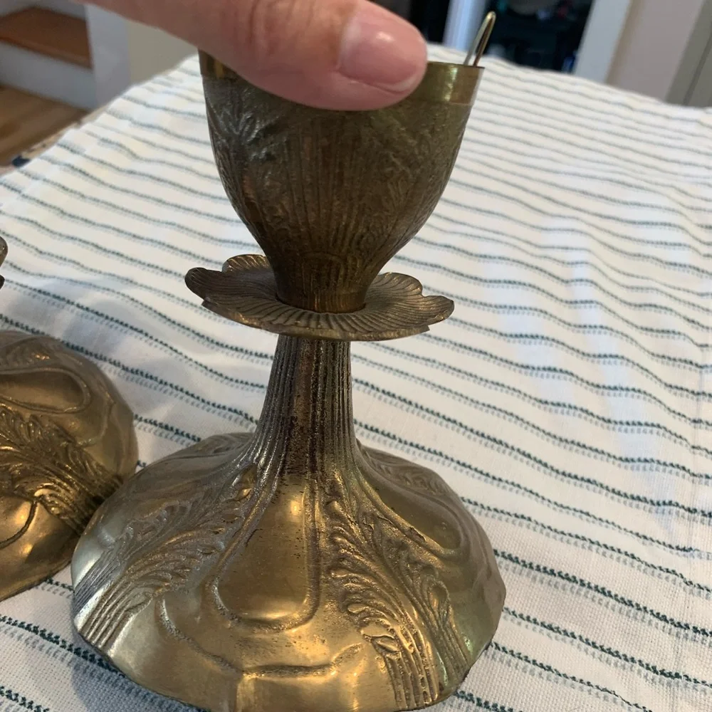Vintage Brass Candle Holders